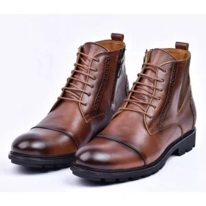 Bottine Homme Confortable en Cuir Marron - Texas