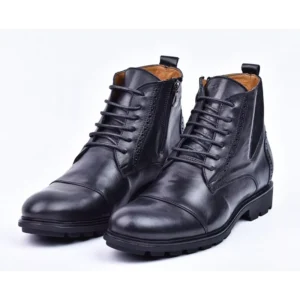 Bottine Cuir Noir Homme Confortable - Cuir Noir de qualité pour un confort optimal